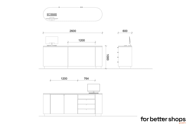 Brescia F | Arcades | Bancone in negozio