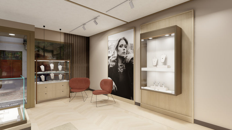 V2 Bonn 1500 High | Timeless | Panel with hanging wall display case