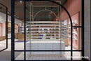 Palermo C | Arcades | Glasses display with lit shelving