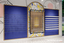 Cagliari D | Arcades product line | Wall panel with metal shelving